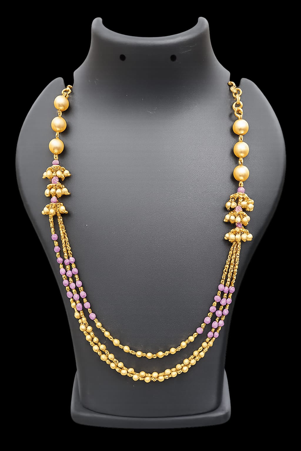 Designer Purple Bead Necklace